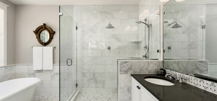 bathroom shower door installation in Loomis