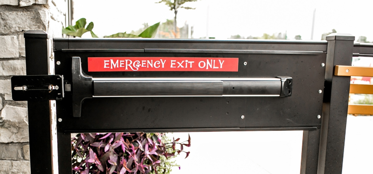 emergency push bar installation in Loomis